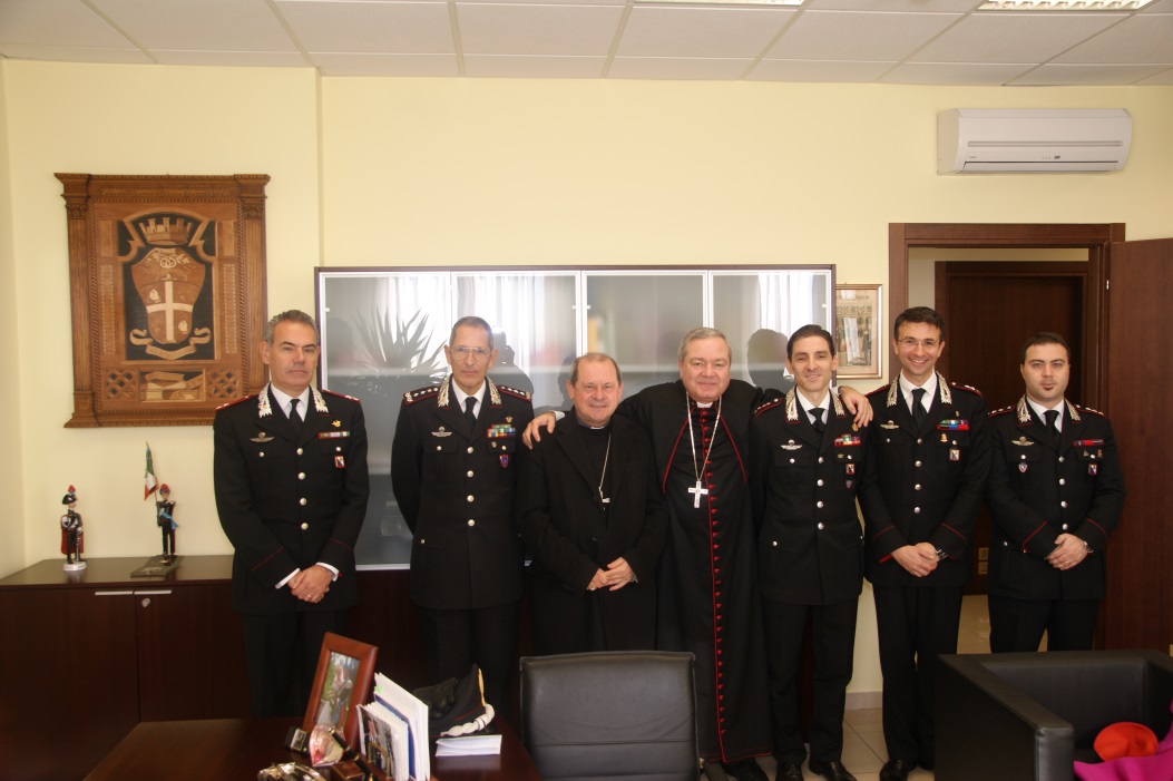 Mons. Marcianò-vescovo Oliva-carabinieri Locri