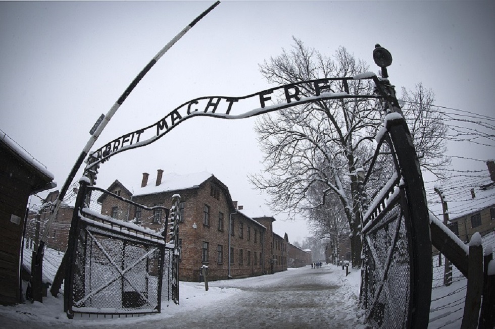 The entrance to the former Nazi concentration camp Auschwitz-Birkenau with the lettering 'Arbeit macht frei' ('Work makes you free') is pictured in Oswiecim, Poland on January 25, 2015, days before the 70th anniversary of the liberation of the camp by Russian forces. AFP PHOTO / JOEL SAGET        (Photo credit should read JOEL SAGET/AFP/Getty Images)