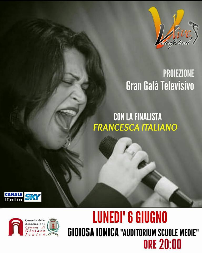 LOCANDINA  FRANCESCA ITALIANO VISIONE SPETTACOLO AUDITORIUM13325717_292333961108262_8351659494817429658_n