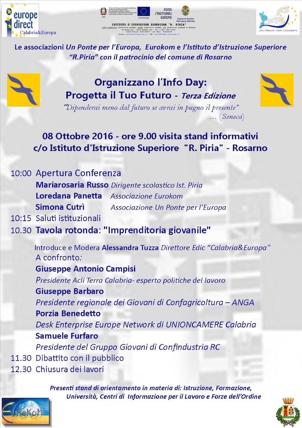 Info Day Progetta il tuo Futuro con l'Edic Calabria&Europa a Rosarno locandina-08-ottobre-info-day