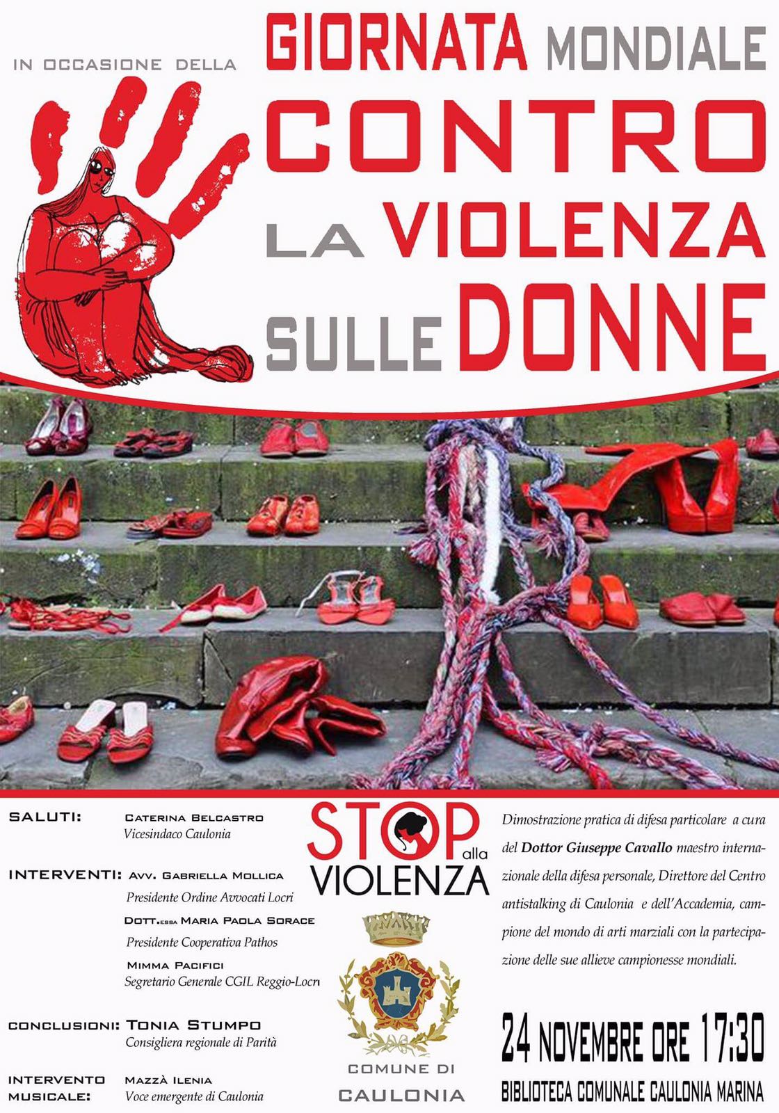 giornata mondiale no violenza donne caulonia