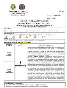 A Partire Da Oggi Allerta Livello Arancione In Calabria - Ciavula