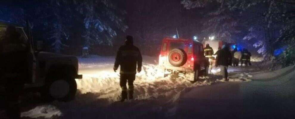 Calabria: escursionisti bloccati da un’intensa nevicata soccorsi dai vigili del fuoco