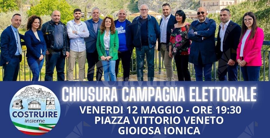 Elezioni Gioiosa Ionica, lista Costruire Insieme: “La chiusura della campagna elettorale momento di incontro con tutti i cittadini”