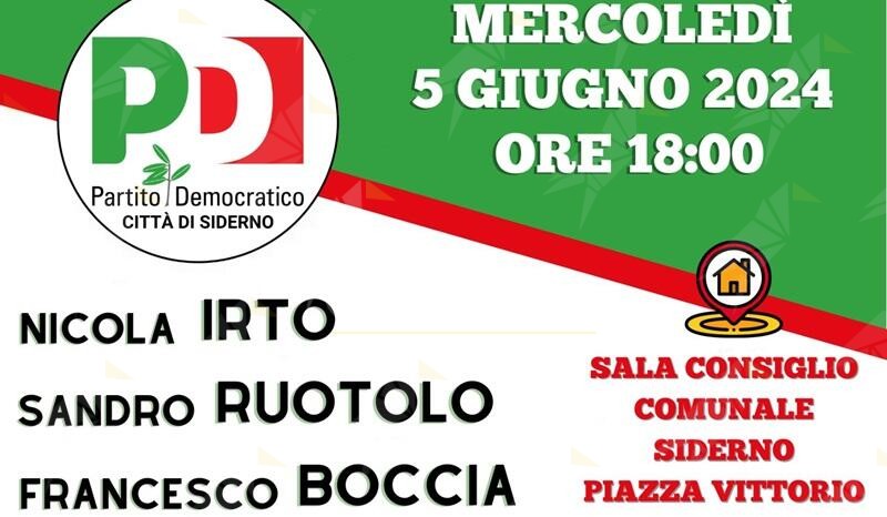 A Siderno incontro con il senatore Irto, il giornalista Ruotolo e il capogruppo PD al Senato Boccia