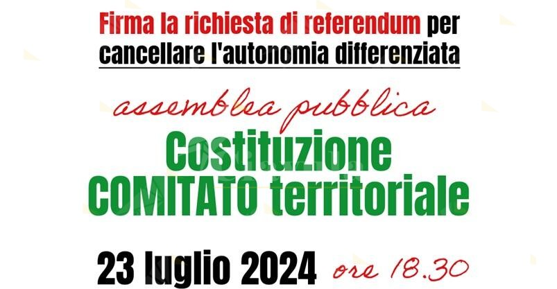 ANPI Locri-Gerace avvia una raccolta firme a favore del referendum contro l’autonomia differenziata