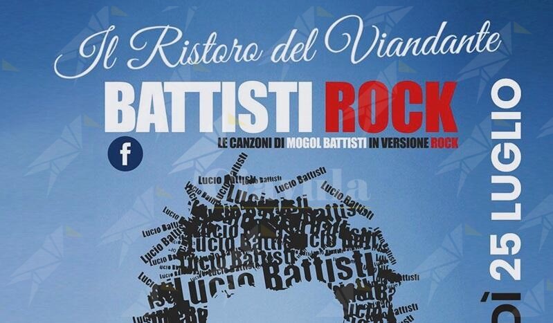 Giovedì 25 luglio al “Ristoro del Viandante” di Focà di Caulonia Live Music con “Battisti Rock”