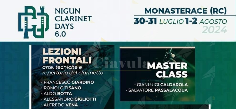 “Nigun Clarinet Days”: a Monasterace masterclass e concerti tra il borgo e il mare