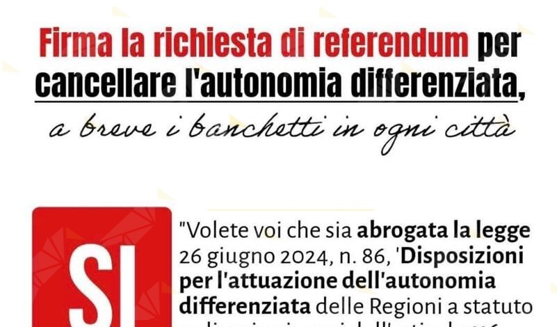 Il PD di Roccella Jonica contro l’autonomia differenziata: “No all’Italia spaccata in due”