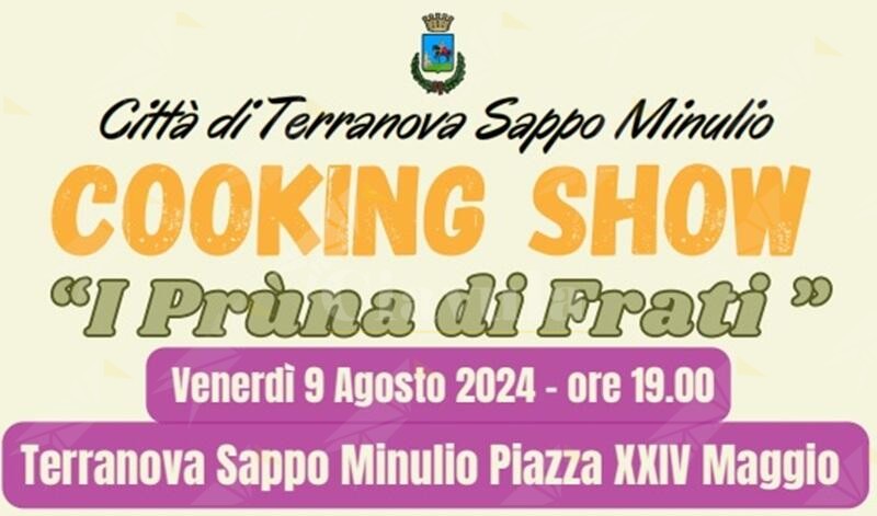 Tutto pronto a Terranova per lo show cooking “I Pruna Di Frati”