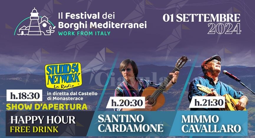 Cresce l’attesa per i concerti del “Festival dei Borghi Mediterranei” a Monasterace