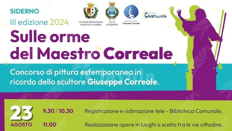 Siderno: cambia il luogo della cerimonia del concorso di pittura “Sulle orme del Maestro Correale”