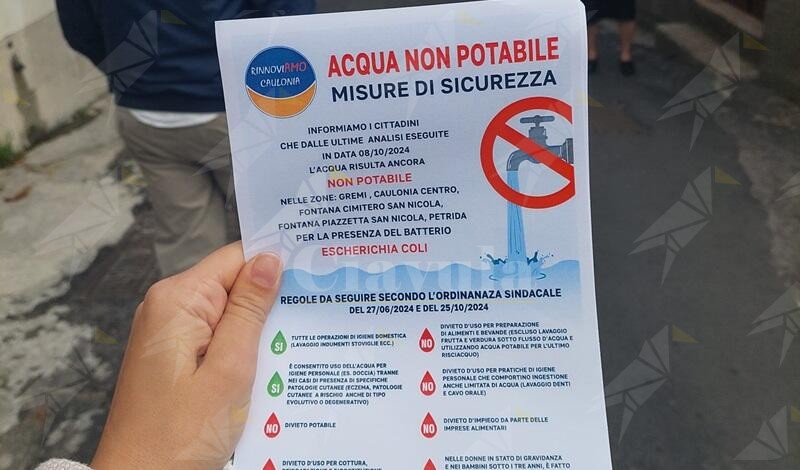 Acqua non potabile a Caulonia, la minoranza chiede trasparenza e la riduzione del canone