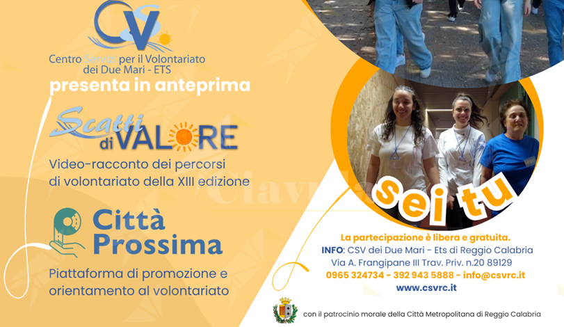 A Reggio Calabria un evento del CSV per la promozione del volontariato