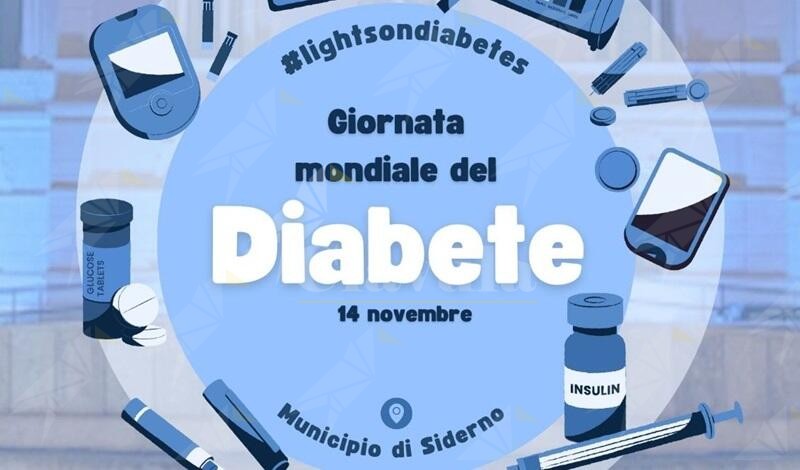 Il Palazzo Municipale di Siderno si illumina di azzurro per la Giornata mondiale del diabete