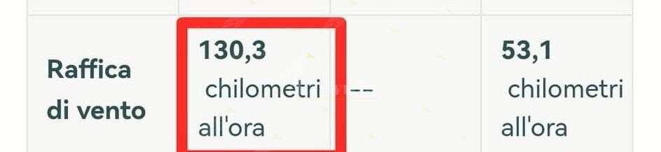 Calabria, raffiche di vento da uragano oltre i 130km/h. Stare lontano da alberi e cornicioni