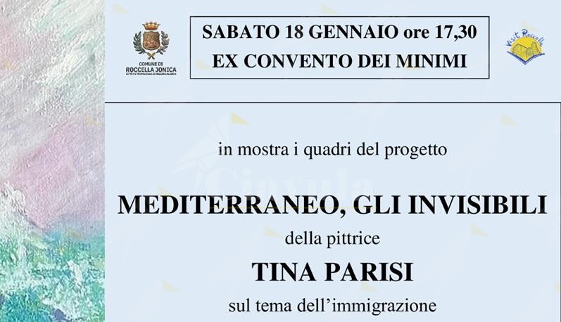 A Roccella i quadri del progetto “Mediterraneo, gli invisibili”. Il tema dell’immigrazione nella mostra di Tina Parisi