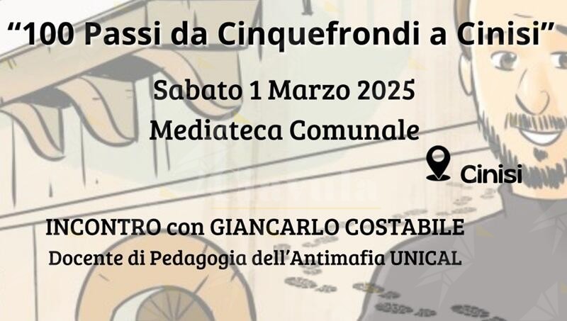 “Cento passi da Cinquefrondi a Cinisi”: Sabato a Cinquefrondi arriva l’Unical