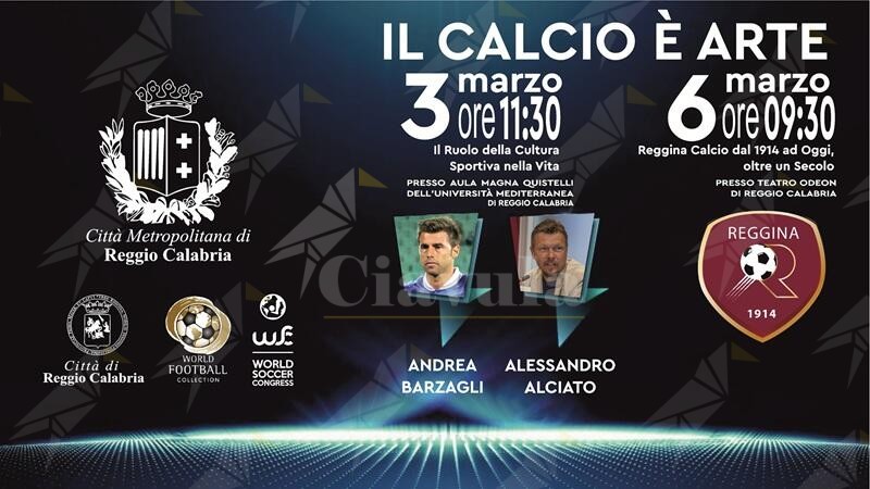 A Reggio Calabria torna “il Calcio è Arte”. Protagonisti Andrea Barzagli ed Alessandro Alciato