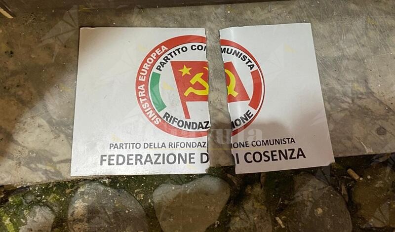 Atto vandalico alla sede di Rifondazione Comunista. La solidarietà della Camera del Lavoro di Cosenza